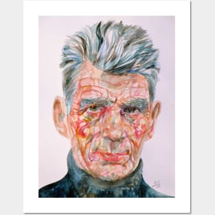 SAMUEL BECKETT watercolor portrait .1 Posters and Art